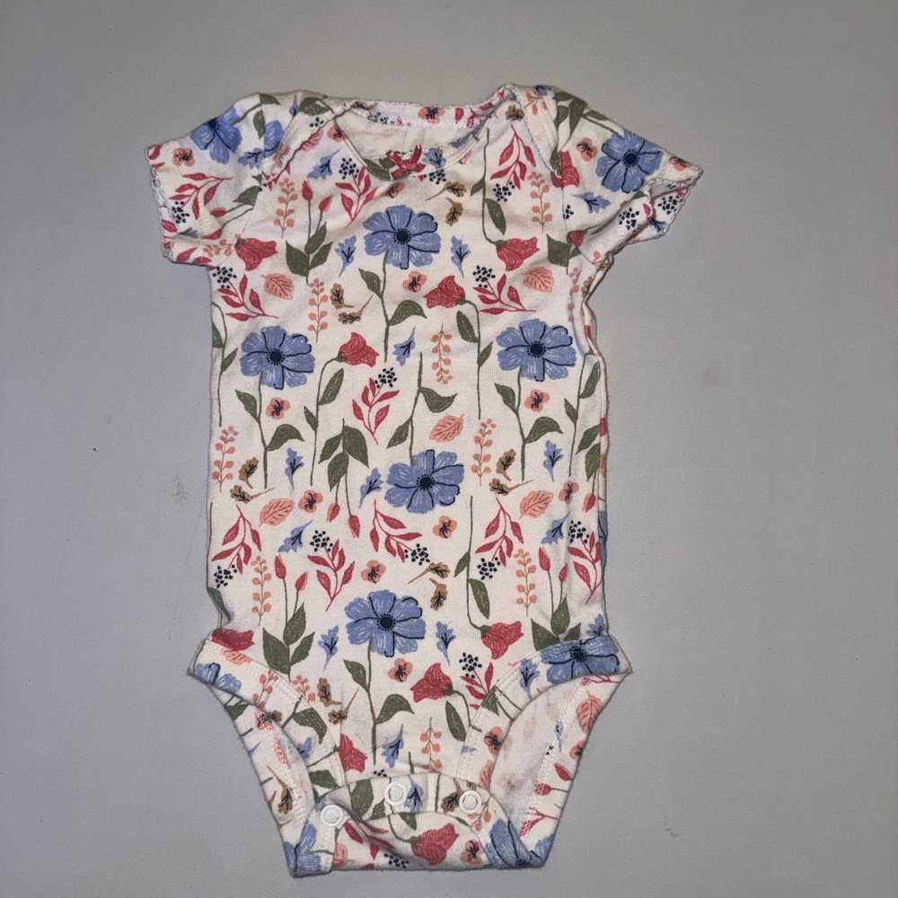 Carter's 3-Piece Outfit Set Baby Girl 3M Pink Yellow Floral Dinosaur Cat Spikes - Picture 8 of 10